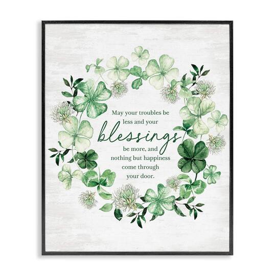 Stupell Industries Irish Proverb Wreath Framed Giclee Art